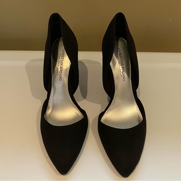 Christian Siriano Stiletto Heels Black Almond Toe Size 8 - Picture 2 of 3